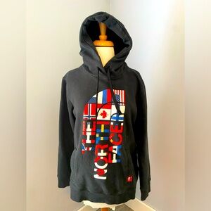 The North Face RU/14 Olympic National Flag Hoodie Black Sweatshirt Women’s Sz XL